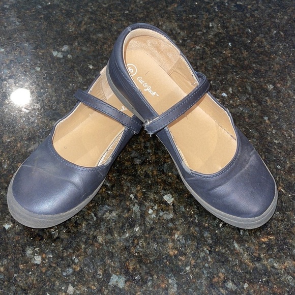 Cat & Jack Shoes Cat Jack Blue Mary Jane Shoes Uniform Hoop And Loop Velcro Closure Navy